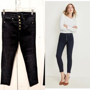 Veronica Beard High-Rise Skinny Jeans with Button-Fly